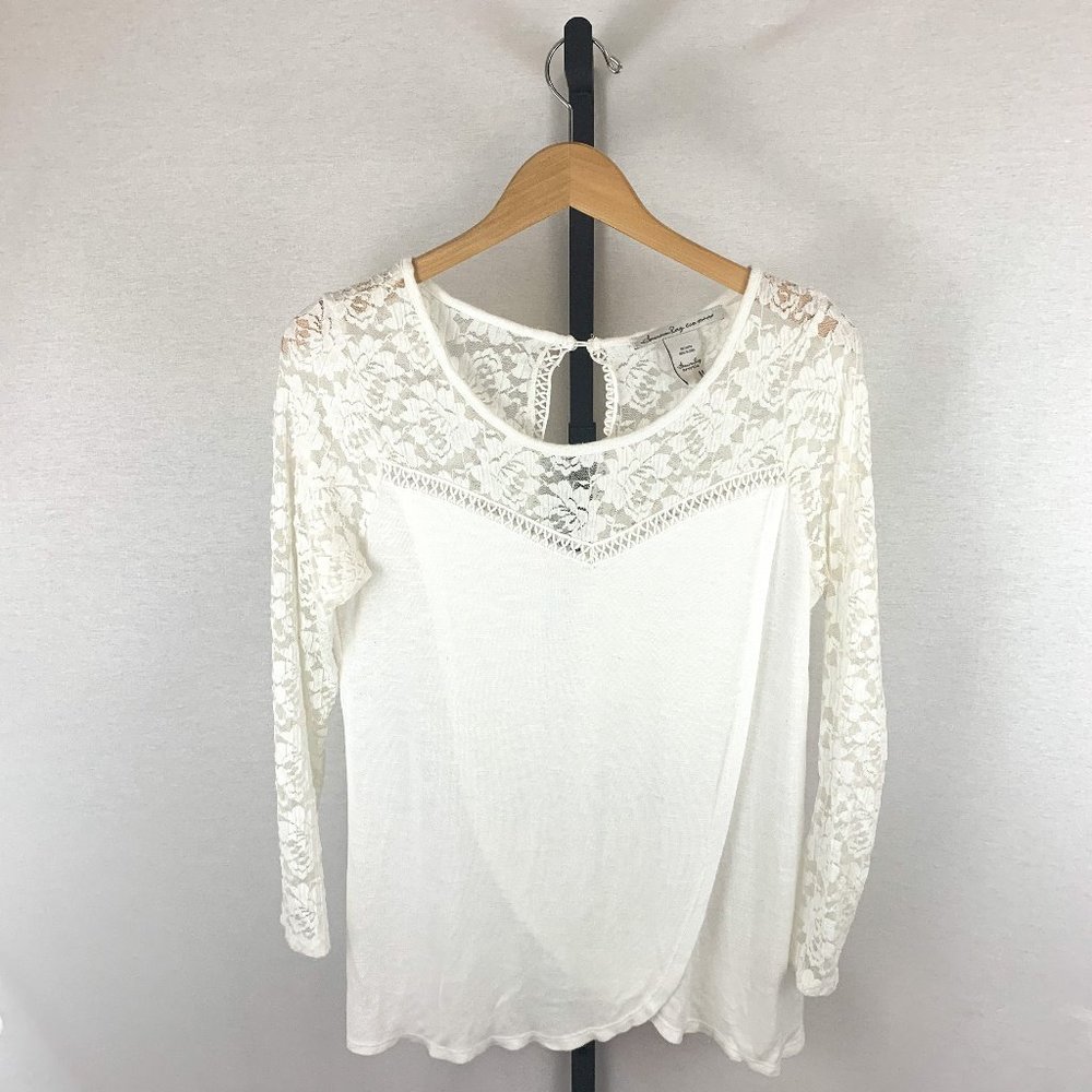 Long Sleeve Lace Blouse